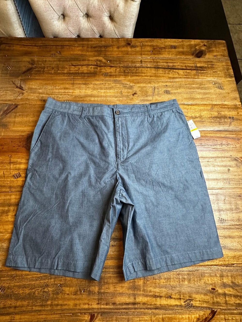Van Heusen Men's Charcoal Gray Flat-Front Shorts